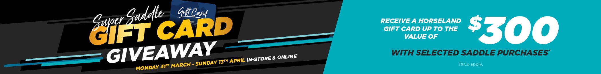 Saddle Gift Card Giveaway