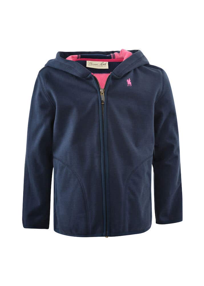 Girls navy top fleece jacket