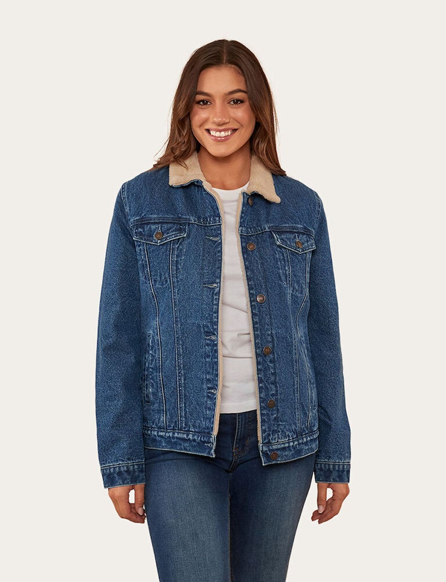 Corduroy denim jacket top womens