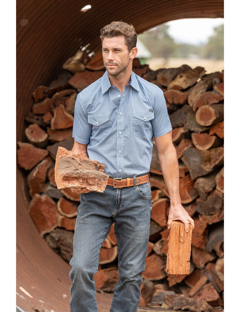 Mens wrangler cheap short sleeve shirts