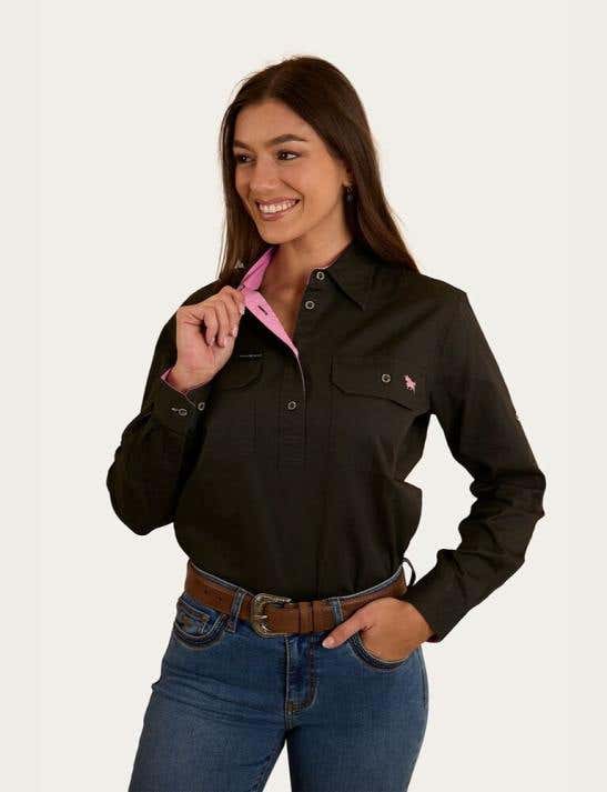 Pentecost River Womens Half Button Work Shirt