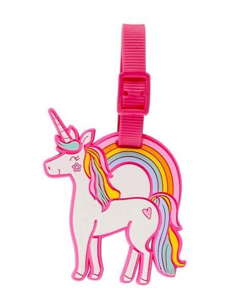 Rainbow Unicorn Silicone Bag Tag