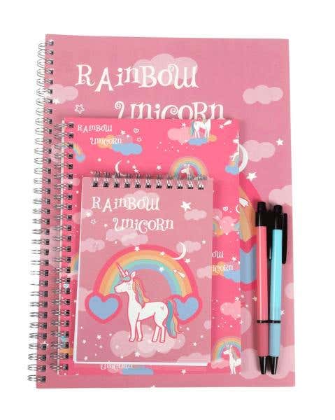 Rainbow Unicorn Notebook & Writing Gift Set