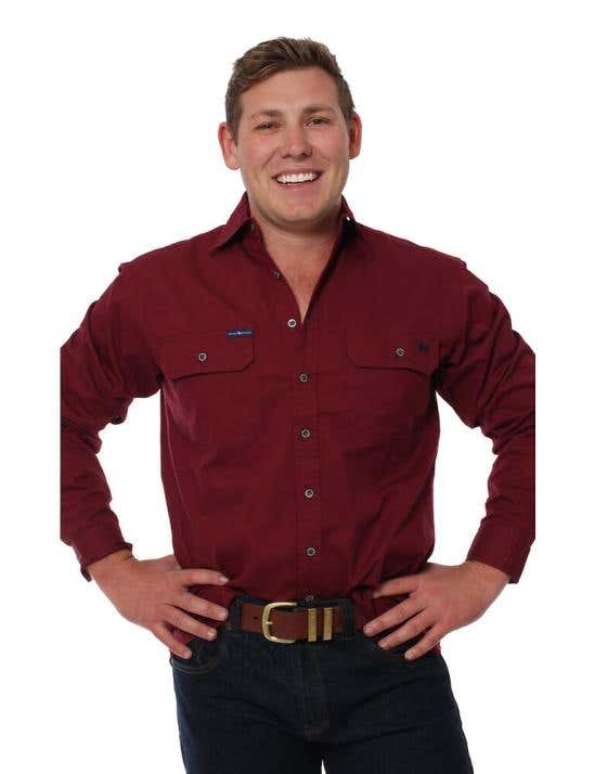 King River Mens Full Button Workshirt