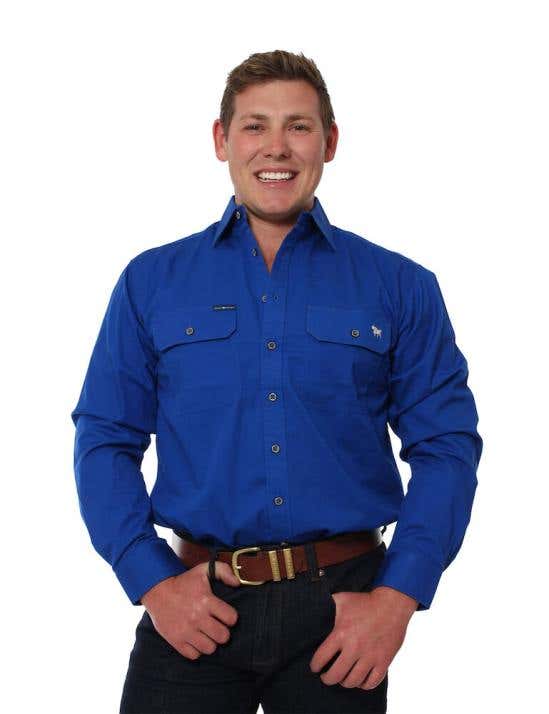 King River Mens Full Button Workshirt