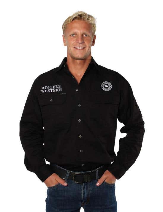 Hawkeye Mens Full Button Work Shirt