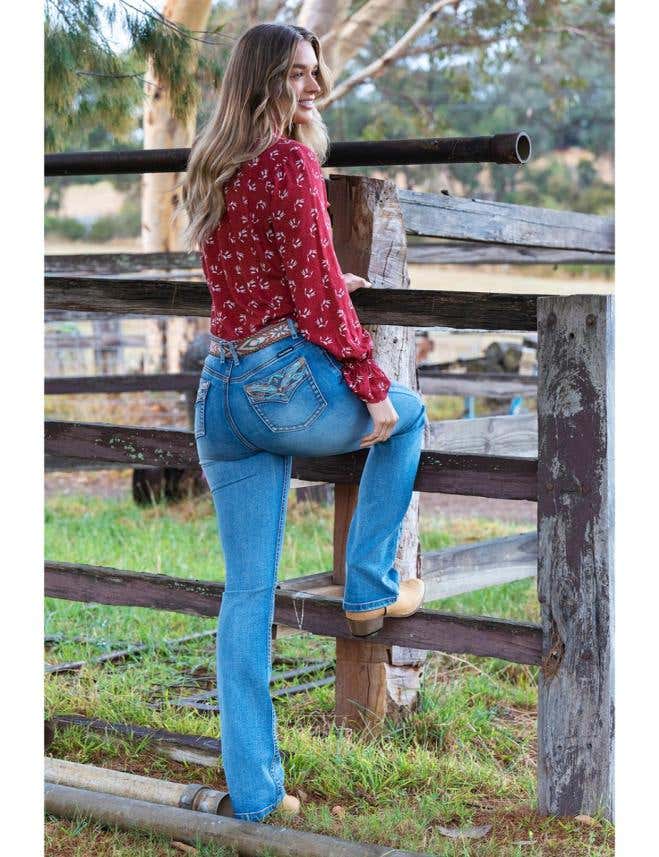 Womens Nina Hirise Boot Jean - 34 Leg