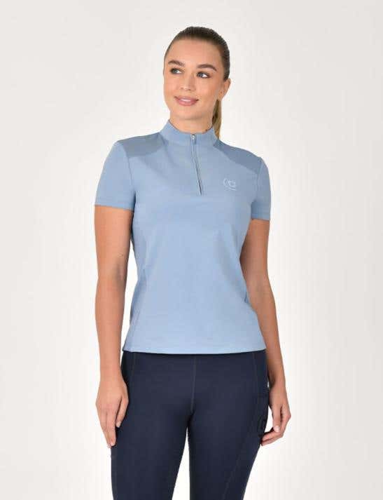 1/4 Zip Breathable Short Sleeve Top