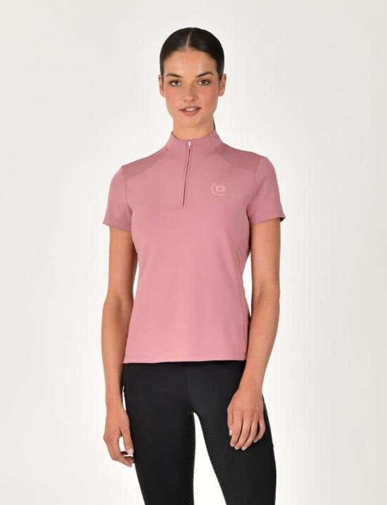 1/4 Zip Breathable Short Sleeve Top