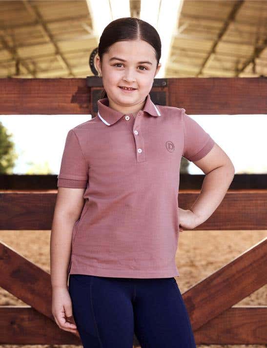  Kids Cotton Pique Short Sleeve Polo
