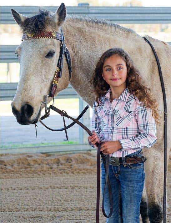 Girls Phoebe Check Long Sleeve Shirt