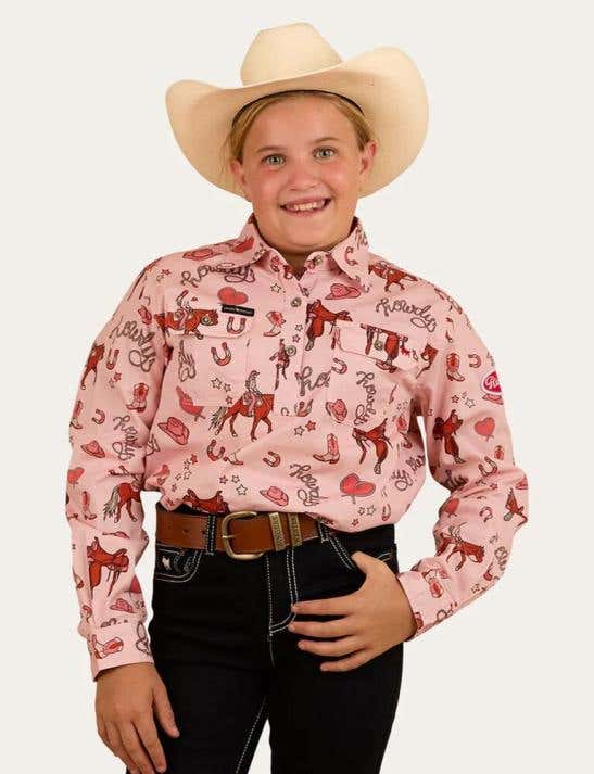 Mini Cowgirl Half Button Workshirt