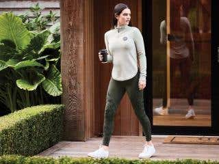 Girl walking out of house wearing new WeatherBeeta Clothing