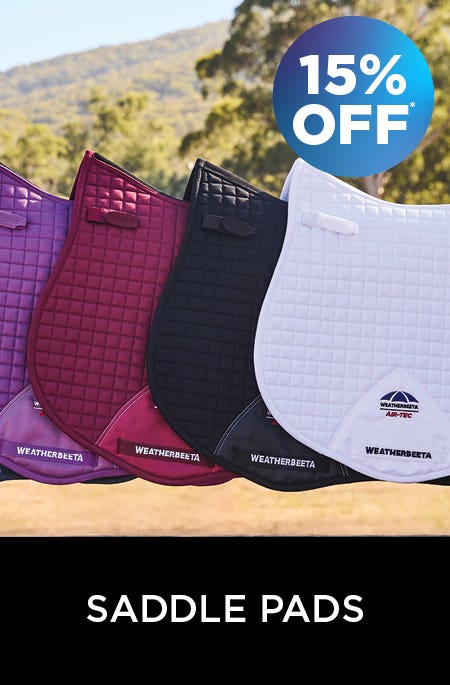 15% off saddle pads