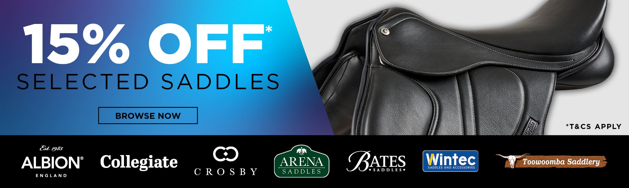15% off saddles